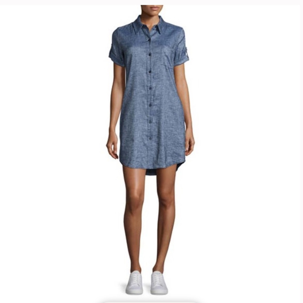 NWT theory marvine linen shirt dress 4
